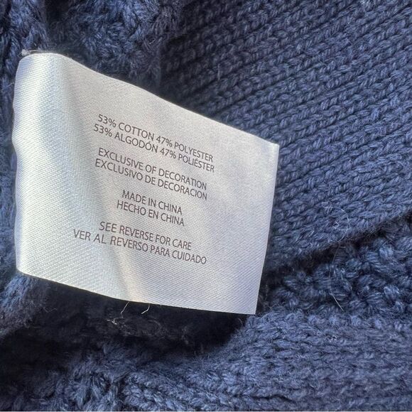 Gap NWT Textured Midnight Navy Crew Neck Sweater Size XL - Picture 13 of 14